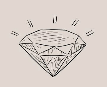 Sketched graphic of diamond