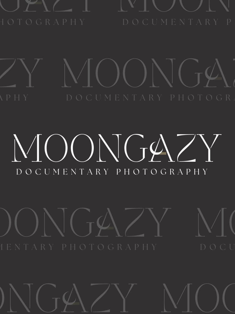 Graphic text reading: Moongazy Documentary Photography.